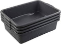 Bringer 4-Pack Gray Commercial Bus Tubs 8 L Small Plastic Bus Box