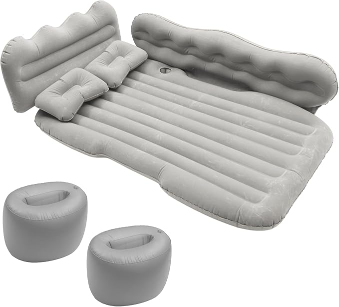 Car Air Mattress Sleeping Mat Comfortable 50.39x30.31x5.91 Back Seat Bed Camping Air Mattress Bed with Pillows for Car SUV