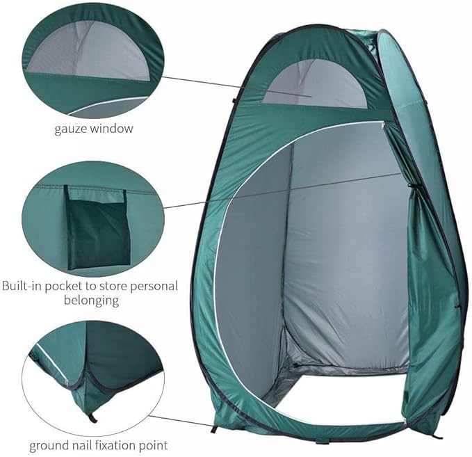 1-2 Person Portable Pop Up Toilet Shower Tent Changing Room Camping Shelter