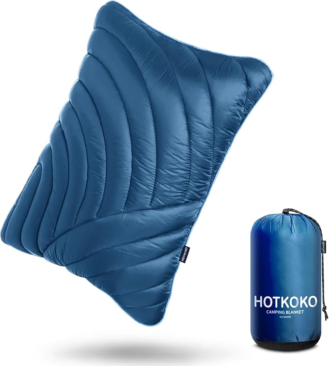 Camping PillowSupportive Compressible Travel Pillow Middle Size Lightweight Camp Pillow with Storage Bag for CampingHikingBackpackingAirplane