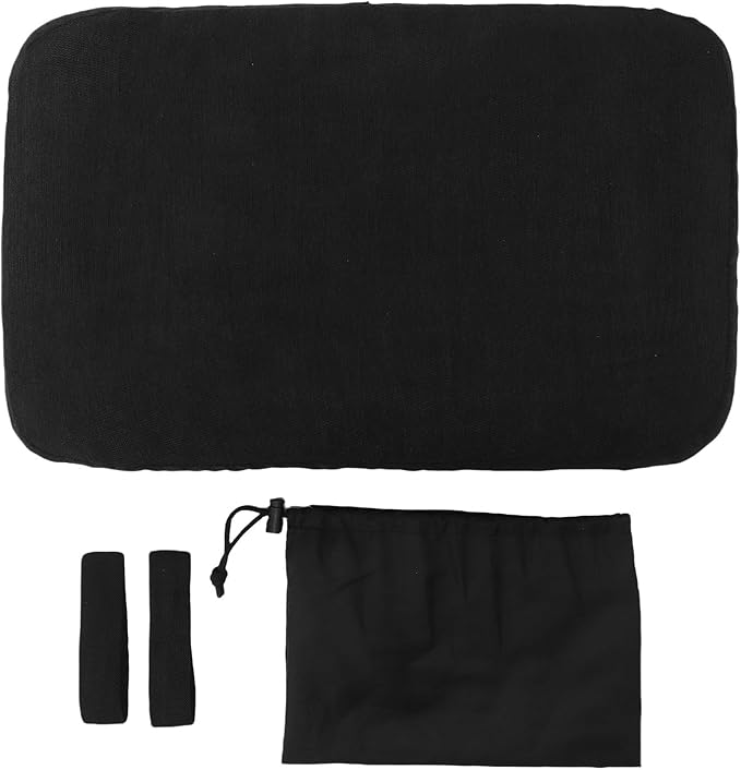 CHICIRIS Camping Pillow Memory Foam Travel Pillow Soft Comfortable Breathable for Backpacking Hiking Airplane Black