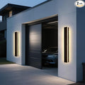Modern Outdoor Lights - 3000K 47.3inch Linear Exterior Sconce Lighting Waterproof Wall Mount Black Led Long Wall Porch Light Fixture for House Garage Garden Front Door Patios(4.72 Inch Wide)