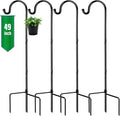GOFORWILD Shepherd Hook 4 Pack Adjustable 49 inches Tall Made of Premium Metal for Garden Decor Plant Hanger Lantern Hook Solar Light Hanging 7014