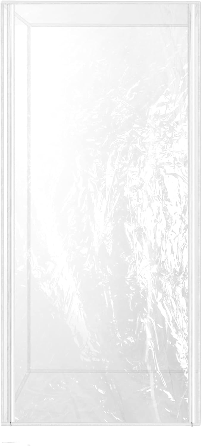 QWORK Bun Pan Rack Cover with Zippers Clear Plastic Sheet Pan Rack Cover 28 L x 23 W x 61 H 20-Tier