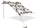 Cow Pattern Beach Tent Sun Shelter 9.2' x 10.5' Beach Canopy with 4 Sandbags 4 Stability Poles Sand Shovels - Tent Canopy for Beach Camping Fishing Picnics