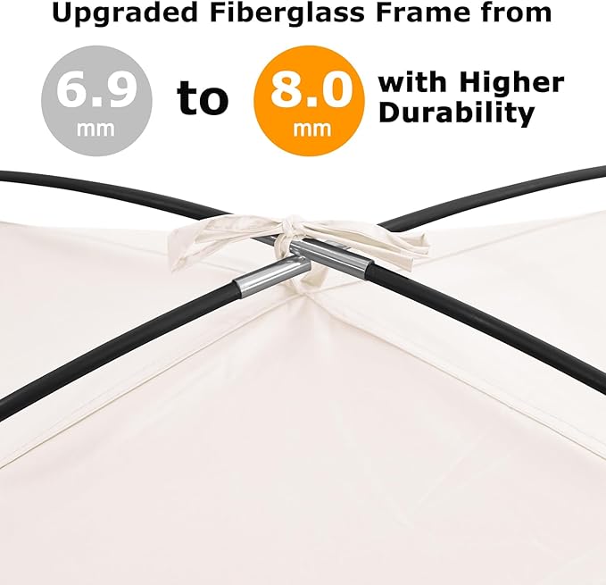 COMMOUDS Beach Tent Sun Shade for 3/4/6/8 Person UPF 50+ Beach Sun Shelter Canopy Tent Lightweight Easy Set Up and Carry