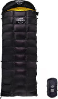 0 20 Degrees F Down Sleeping Bag for Adults4 Season Cold Weather Rectangle Wearable Down Sleeping Bag for Camping HikingCan be Used as Blanket Quilt or Cloakwith Mesh Sack Buckle Strap