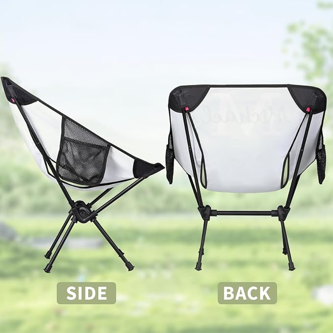 Custom Sage Green Portable Camping Chair Personalized Backpacking Chair with Name Lightweight Foldable Chairs for Hiking Beach