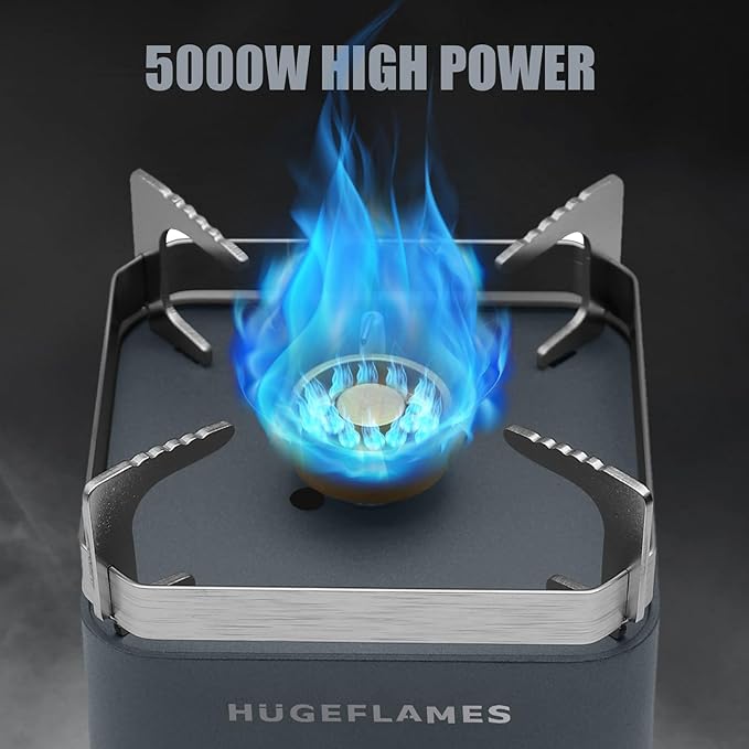 Single Burner Propane Stove Wind-Guard Camping Stove Automatic Ignition Propane Burner for Outdoor Cooking