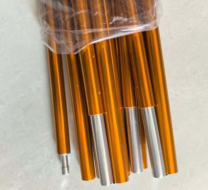 Aluminium Tent Pole Tent Rod Replacement Accessories Tent Bar Tent Building Supporting Rod Awning Frames Kit for Hiking Camping 11mm (11mmx19.16ft)