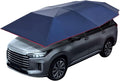 Semi-Automatic Car Canopy Tent 13.78x7.2ft Folding Sun Protection Car Awning Cover Removable Carport Umbrella Portable Universal Auto Shading Protection for Sedan SUV Parking Outdoors (Navy Blue)