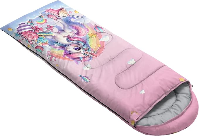 HOSIMA Dear Hunting Pattern Cold Weather Sleeping Bags for Kids AdultsBlack Light Weight Waterproof Sleeping Bags for Outdoors Hiking.