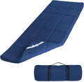 Cot Mattress Topper (Improved Thickness) Foam Quilted Pads for Camping Soft Comfortable Sleeping Cot Mattress Pad Only Camping Pad 75x30 for Camp Cot/Rv Bunk/Narrow Twin Beds Navy