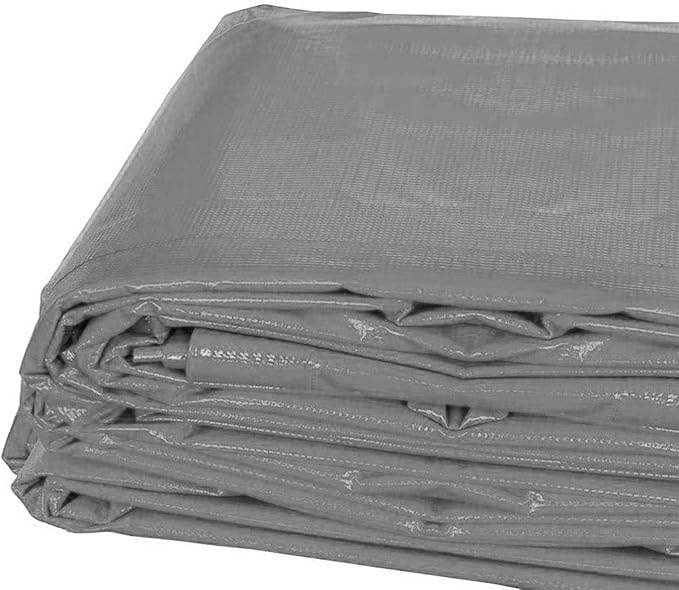 Heavy Duty Tarp 100% Waterproof 12mil Thick PVC Vinyl Tent Tarp for Camping Multi-Purpose Thick Protective Cover Weather Proof Heavy Duty UV Resistant 20 Feet x 40 Feet Gray
