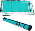 Mountain Mat 3x6 Teal Outdoor RV Patio Mat – Extra Thick 5mm Recycled Poly Rug – Waterproof Reversible Heavy-Duty – Compact Premium Camping Mat for Deck Patio Beach (Teal 3' x 6')