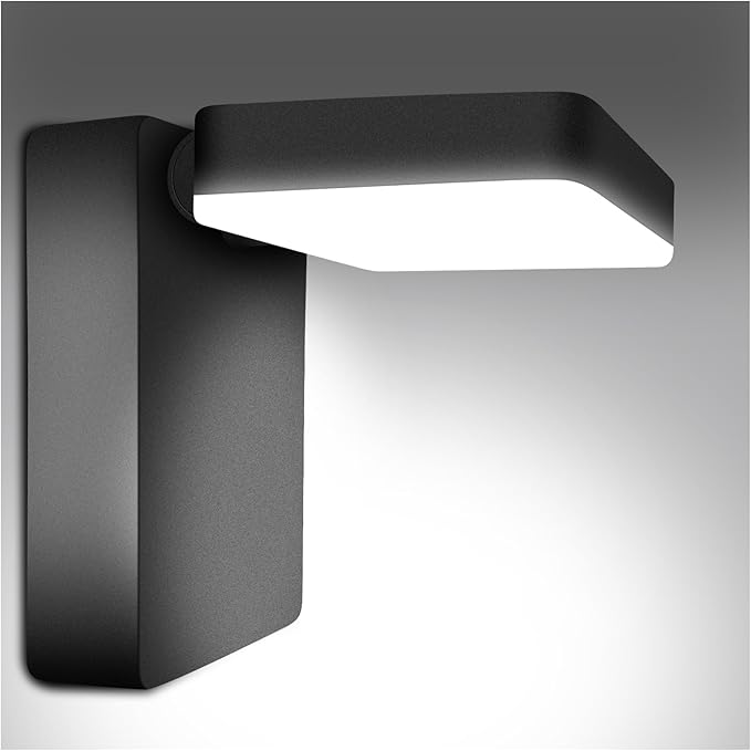 ledmo 60W LED Outdoor Wall Light Switch Control 350° Horizontal/180° Vertical LED Exterior Wall Lights Modern Neighbor Friendly Adjustable Exterior Flood Lighting 5000k for Upper Areas Yard Porch