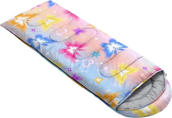 HOSIMA Dear Hunting Pattern Cold Weather Sleeping Bags for Kids AdultsBlack Light Weight Waterproof Sleeping Bags for Outdoors Hiking.