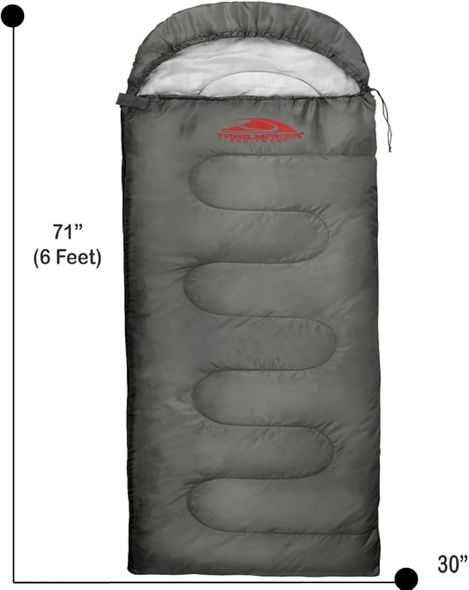 Cold Weather Sleeping Bag for Adults Teens Kids Hooded Sleeping Bag with Compression Sack for Camping Backpacking Extreme Cold Indoors or Outdoors