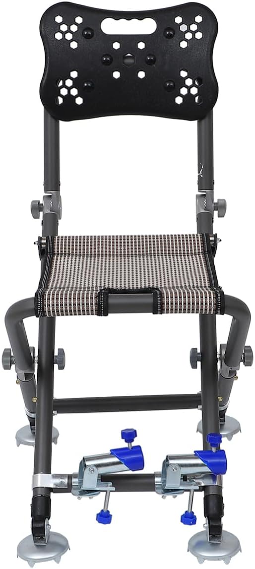 1pc Multifunctional Portable Folding Beach Chair Backrest Lightweight Fishing Stool for Camping Hiking and Outdoor Activities