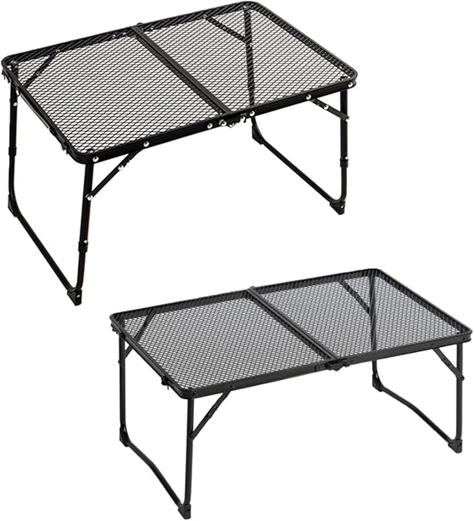Foldable Camping Tables Aluminum Frame Lightweight Folding Table Compact Desk for Fishing BBQ