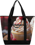 Insulated Shopping BagLarge Reusable Cooler Bags Cupcake Dessert Printed Foldable Shopping BagTravel Waterproof Shoulder Bag