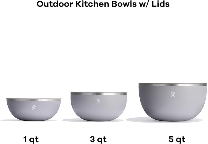 Hydro Flask Outdoor Kitchen Bowl - Stainless Steel Dinnerware Reusable Camping Gear Mess Kit - Dishwasher Safe BPA-Free Non-Toxic