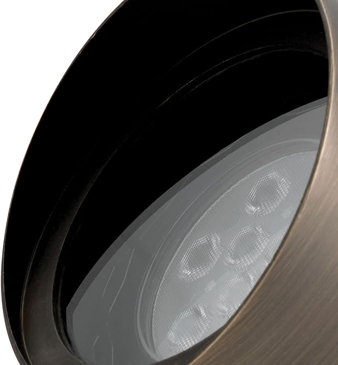Kichler 12V PAR36 Brass Uplight Accent Light in Centennial Brass Outdoor Landscape Spotlight 15487CBR
