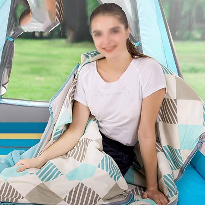 Adult Sleeping Bag Autumn Winter Envelope Hooded Outdoor Travel Camping Water Resistant