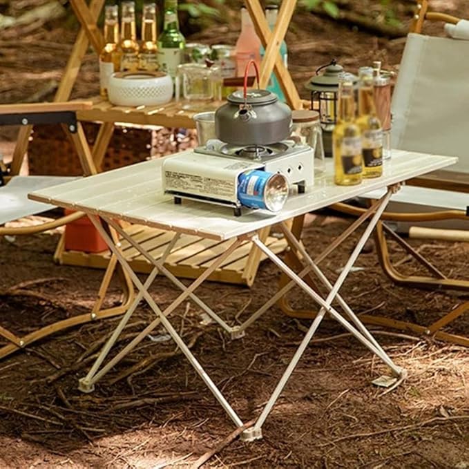 Outdoor Camping Table Light Weight Camping Portable Foldable Table Dinner Desk Fishing Beaches Picnic (D 1)