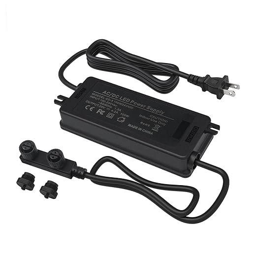 for Philips Hue Bridge Outdoor Low Voltage Lights Strip 24V 100W Power Supply Compatible with Philips Hue Lily Spot/XL Spot Calla Pedestal Econic Pathway Amarant Light Bar