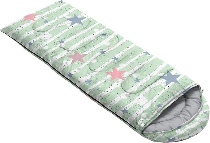 Kids Sleeping Bag for Boys Girls3D Basketball Print-Lightweight Warm Portable Outdoor Indoor-Waterproof Cold Weather Resistant Sleeping Bag for Camping Hiking