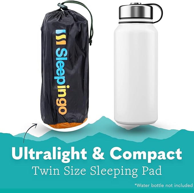 Ultralight Sleeping Mat - Inflatable &amp Compact Camping Air Mattress for Backpacking Hiking- New
