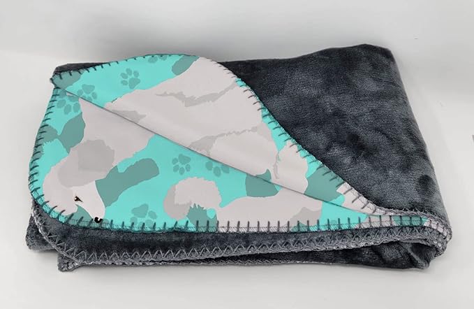Caroline's Treasures MLM1060TBLT White Standard Poodle Soft Travel Blanket with Bag Airplane Blanket Indoor Outdoor Camping Blanket for Traveling Picnics Beach Trips Concerts
