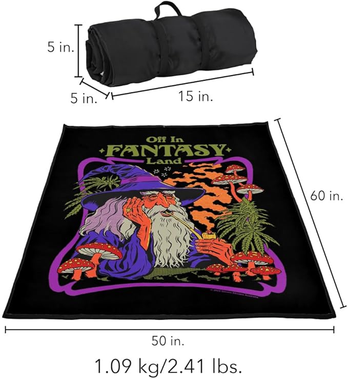 LOGOVISION Steven Rhodes Fantasy Land Outdoor Blanket for Picnic Beach Camping Park Tailgate 50x60