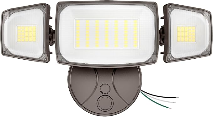 Olafus 80W Flood Lights Outdoor Switch Controlled 8000LM LED Security Lights IP65 Waterproof Outside Floodlights 6500K Exterior Flood Light Fixture Wired for House Yard Porch Eave Brown