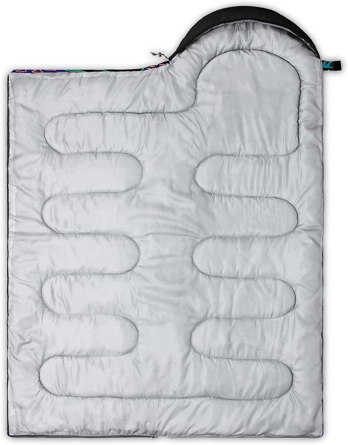 QOOMO Camping Sleeping Bags3 Season Warm &amp Cool WeatherLightweightWaterproof Sleeping Bags for Adults &amp KidsTravelingand OutdoorsCamping Gear Equipment