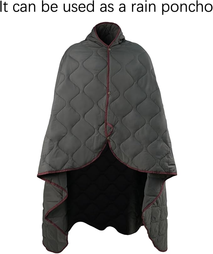 LOOGU Camo Blanket Waterproof Insulation Poncho Liner for Outdoor Camping Hiking Hunting Survival Backpacking Picnicking
