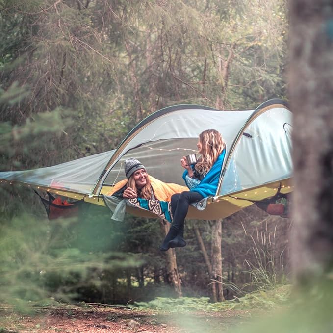 Tentsile Stingray V3 Tree Tent Camping Hammock Tent 3P Capacity Portable Tree House Shelter for Campers Backyards Campgrounds Designed in The UK