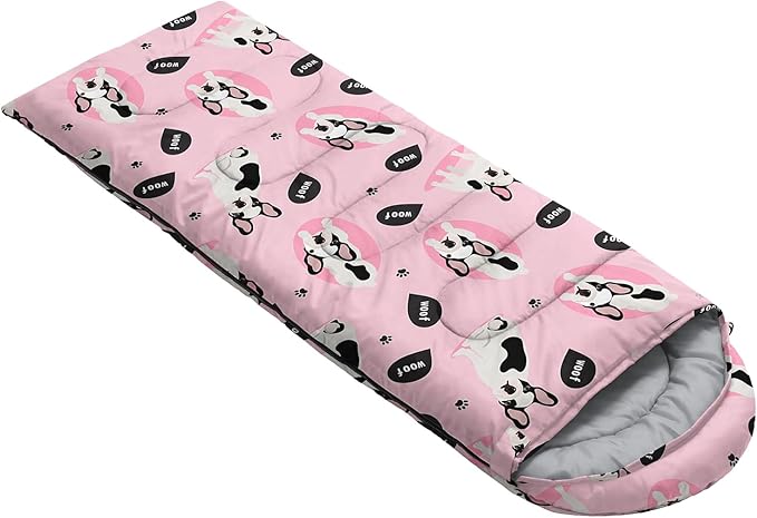 AILONEN Cartoon Camping Sleeping Bag for Boys Girls AdultsLightweight &amp Waterproof3 Season Warm &amp Cold WeatherPortablePrinted Sleeping BagTravelingCampingHiking
