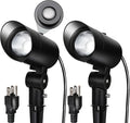 30W Ultra Bright Outdoor Spotlight 5000K Daylight LED Bullet Light with Dusk to Dawn Photocell Sensor 120V Plug in Landscape Spot Lights for Flag Pole Yard Garden Tree Statue (2 Pack)