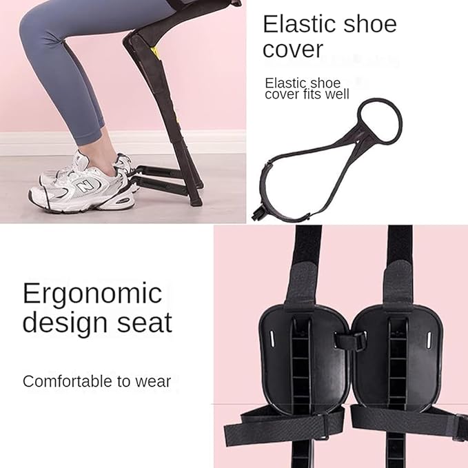 Adjustable Chairless Wearable Invisible ChairInvisible Chair Wearable Exoskeleton Human Wearable SeatAnywhere Camping Folding Stool 5 Gear Adjustable Heights