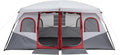 10-Person Family Cabin Tent 2-Room 405×305×200cm Waterproof 190T PU Oxford Fabric Tent with Adjustable Ventilation for Camping Hiking (Red &amp Gray &amp White)