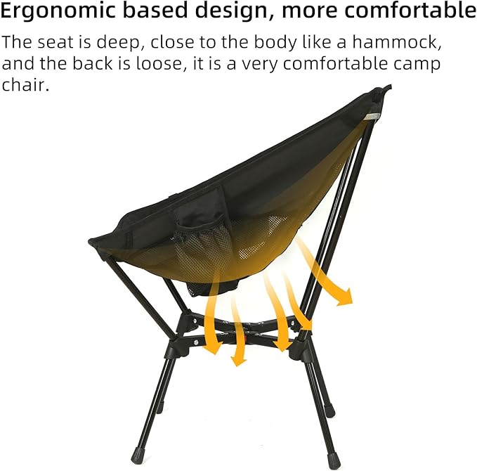 ROCK CLOUD Portable Camping Chair Lightweight Folding Chairs Outdoor for Camp Hiking Backpacking Lawn Beach Sports