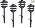 4 Pack Pathway Lights Outdoor Metal IP44 Waterproof Bright LED Landscape Light for Walkway Garden Yard Patio Decoration 3000K Warm White