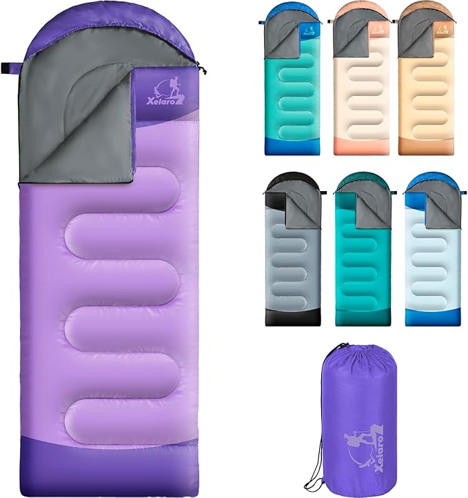 Sleeping Bags for Adults Kids - 3 Season Cold&ampWarm Weather Waterproof Camping Sleeping Bags - Lightweight Sleeping Bags for Camping Hiking Outdoor Travel
