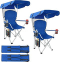Amazing for less Folding Chair – Portable Outdoor Camping &amp Beach Chair (Blue (Shade) (2-Pack))