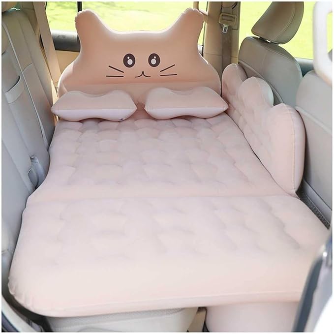 Car Inflatable Mattress with Pump Portable SUV Air Bed for Camping &amp Travel Grey