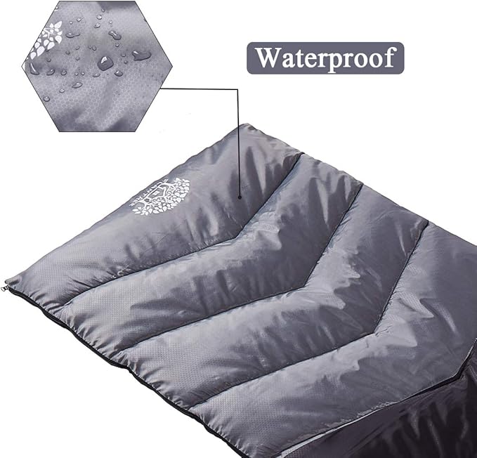 Sleeping Bag 4 Seasons Adults &amp Kids for Camping Hiking Trips Warm Cool WeatherLightweight and Waterproof with Compression BagIndoors Outdoors Activities