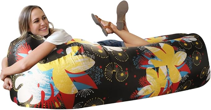 WEKAPO Inflatable Couch Air Lounger Chair - Camping &amp Beach Accessories Portable Blow up Sofa for Hiking Lawn Indoor/Outdoor Movies &amp Music Festivals. Lightweight and Easy to Set Up Air Ham