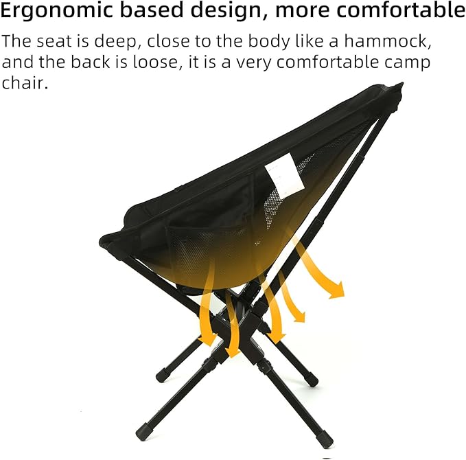 ROCK CLOUD Portable Camping Chair Ultralight Folding Camp Chairs Outdoor for Camp Hiking Backpacking Lawn Beach Sports